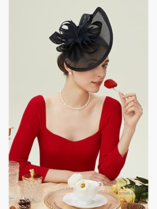 Tea Party Pillbox Fascinator Hat Kentucky Derby Wedding Church Cocktail main image 7